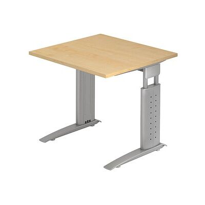 HAMMERBACHER US08 Höhenverstellbarer Schreibtisch - 80x80cm Ahorn, Silber HAMMERBACHER US08 Höhenverstellbarer Schreibtisch - 80x80cm Ahorn, Silber