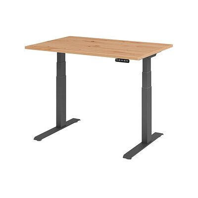 HAMMERBACHER Höhenverstellbarer Schreibtisch - Asteiche, 120x80 cm HAMMERBACHER Höhenverstellbarer Schreibtisch - Asteiche, 120x80 cm
