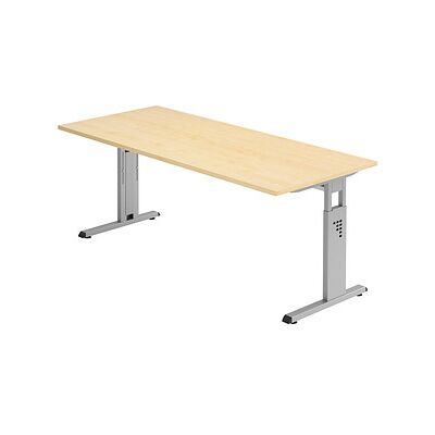 HAMMERBACHER OS 19 Höhenverstellbarer Schreibtisch - Silber 180x80 cm HAMMERBACHER OS 19 Höhenverstellbarer Schreibtisch - Silber 180x80 cm