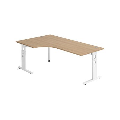 hjh OFFICE PRO Mega 82 W Schreibtisch - Silber Holz Höhenverstellbar hjh OFFICE PRO Mega 82 W Schreibtisch - Silber Holz Höhenverstellbar