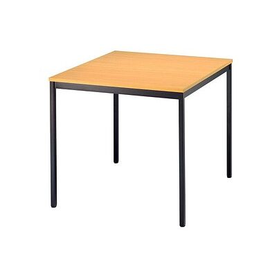 HAMMERBACHER Mehrzwecktisch Buche quadratisch, Schwarz Rahmen - Tisch HAMMERBACHER Mehrzwecktisch Buche quadratisch, Schwarz Rahmen - Tisch