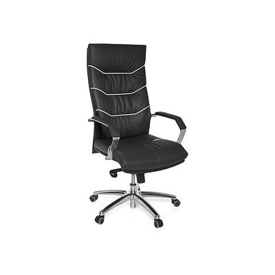 Amstyle Bürostuhl Echt-Leder schwarz - Verstellbarer Chefsessel Amstyle Bürostuhl Echt-Leder schwarz - Verstellbarer Chefsessel