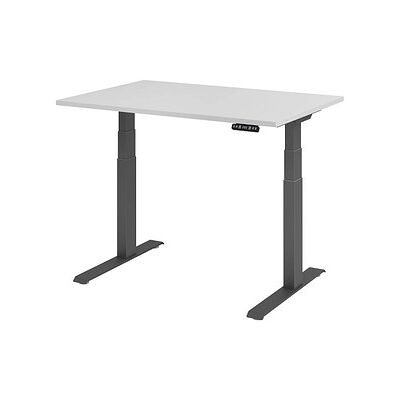 HAMMERBACHER Höhenverstellbarer Schreibtisch - Lichtgrau, 120x80 cm, Elektrisch HAMMERBACHER Höhenverstellbarer Schreibtisch - Lichtgrau, 120x80 cm, Elektrisch