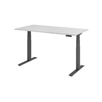 HAMMERBACHER XDKB16 höhenverstellbarer Schreibtisch - grau - 160x80 cm HAMMERBACHER XDKB16 höhenverstellbarer Schreibtisch - grau - 160x80 cm
