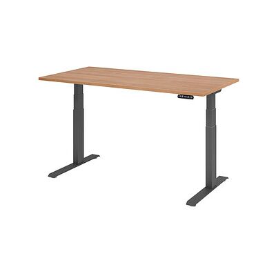 HAMMERBACHER Höhenverstellbarer Schreibtisch - Nussbaum, 160x80 cm, Elektrisch HAMMERBACHER Höhenverstellbarer Schreibtisch - Nussbaum, 160x80 cm, Elektrisch