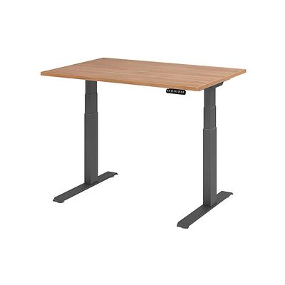 HAMMERBACHER Höhenverstellbarer Schreibtisch - Walnuss - 120x80cm HAMMERBACHER Höhenverstellbarer Schreibtisch - Walnuss - 120x80cm