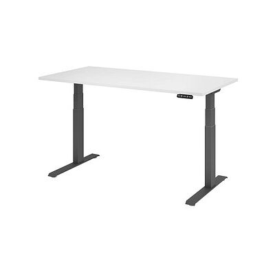 Hammersbacher Elektrischer Sitz/Steh-Schreibtisch - 160x80cm, Weiß Hammersbacher Elektrischer Sitz/Steh-Schreibtisch - 160x80cm, Weiß