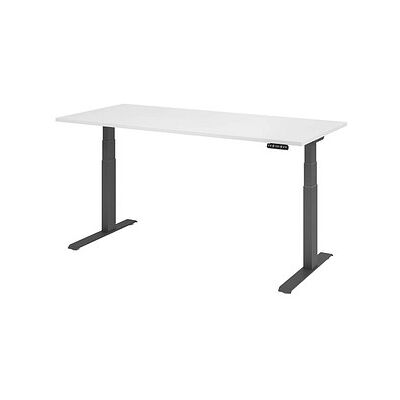 HAMMERBACHER Steh-Schreibtisch - Elektrisch, Weiß, Grau - 180x80cm HAMMERBACHER Steh-Schreibtisch - Elektrisch, Weiß, Grau - 180x80cm