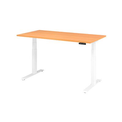 HAMMERBACHER XDKB16 Elektrischer höhenverstellbarer Schreibtisch - Weiß, 160x80 cm HAMMERBACHER XDKB16 Elektrischer höhenverstellbarer Schreibtisch - Weiß, 160x80 cm