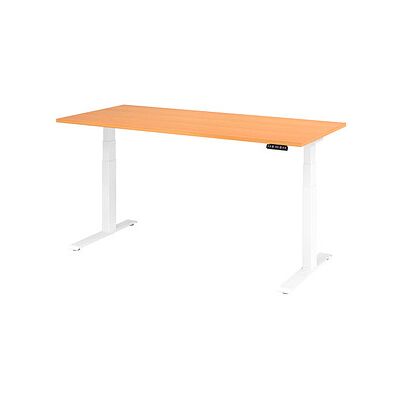 Hammerbacher Steh-Sitz-Schreibtisch - Elektrisch Höhenverstellbar Weiß 180x80 cm Hammerbacher Steh-Sitz-Schreibtisch - Elektrisch Höhenverstellbar Weiß 180x80 cm