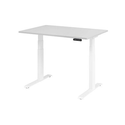 Hammerbacher XDKB12 Elektrischer Höhenverstellbarer Schreibtisch - Weißes C-Fuß-Gestell, 120x80cm Hammerbacher XDKB12 Elektrischer Höhenverstellbarer Schreibtisch - Weißes C-Fuß-Gestell, 120x80cm