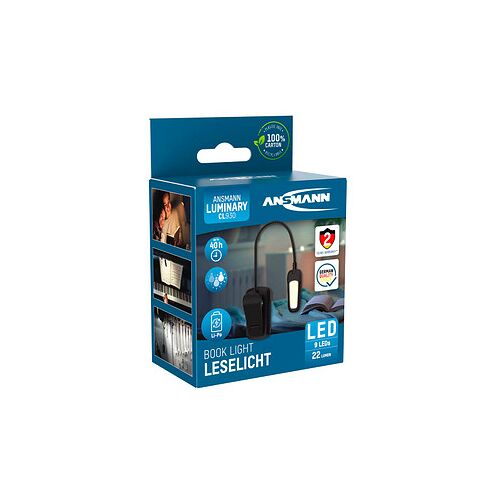 ANSMANN Book Light LED Buch-Leselampe schwarz