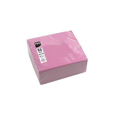 PROnappe Servietten rosa 2-lagig 20,0 x 20,0 cm, 50 St. PROnappe Servietten rosa 2-lagig 20,0 x 20,0 cm, 50 St.