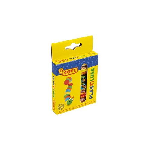 JOVI Knete PLASTILINA farbsortiert, 6 Farben je 15,0 g