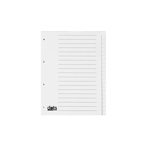 dots Ordnerregister DIN A4 Vollformat blanko weiß 20-teilig, 5 Satz