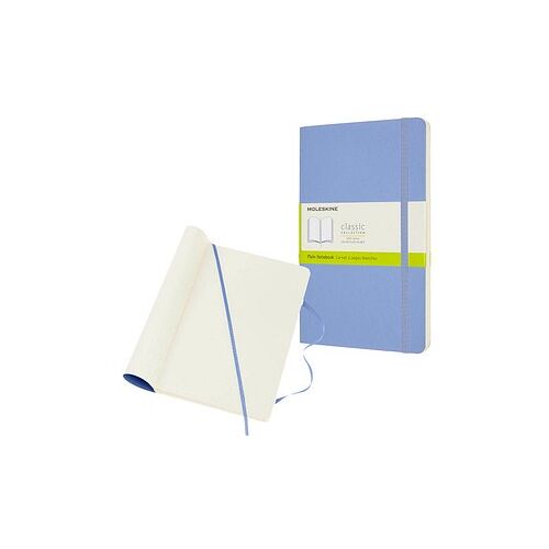 MOLESKINE Notizbuch Classic Collection flexibler Einband ca. DIN A5 blanko, hortensienblau Softcover 240 Seiten, 1 St.