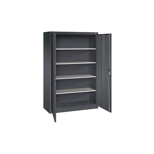 CP Metallschrank 9480-000 S10574 schwarzgrau 4 Fachböden 120,0 x 50,0 x 195,0 cm, aufgebaut, 1 St.