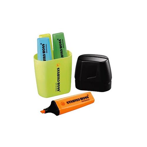 STABILO BOSS ORIGINAL Textmarker farbsortiert, 4 St.
