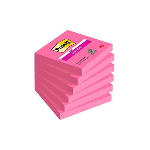 Post-it® Super Sticky Haftnotizen extrastark 654SPI pink, 6 Blöcke