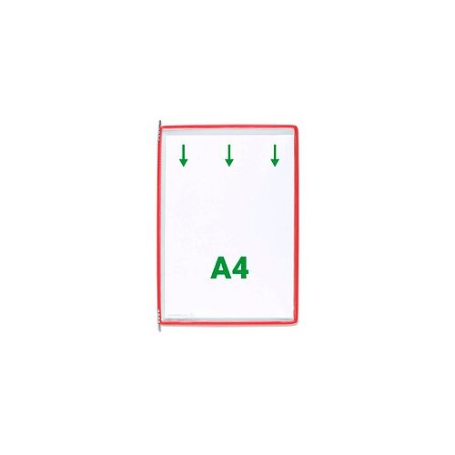 tarifold Sichttafeln DIN A4 rot, Öffnung oben, 20 St.