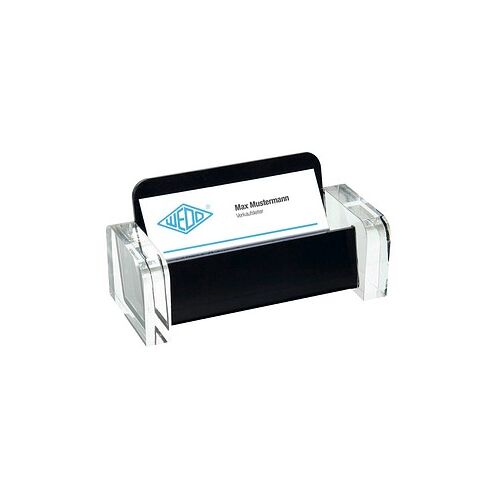 WEDO Visitenkartenhalter Acryl Exklusiv glasklar, für bis zu 70 Visitenkarten