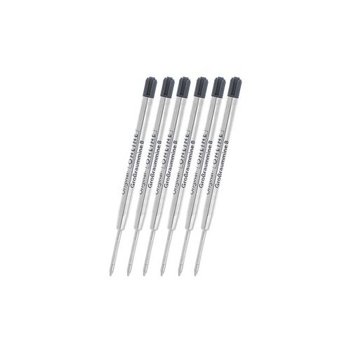 ONLINE® Kugelschreiberminen B schwarz, 6 St.
