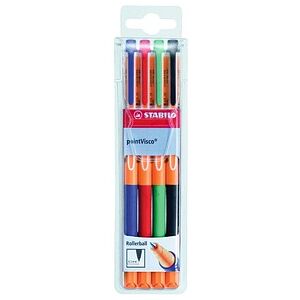 STABILO pointVisco Gelschreiber orange 0,5 mm, Schreibfarbe: farbsortiert, 4 St. STABILO pointVisco Gelschreiber orange 0,5 mm, Schreibfarbe: farbsortiert, 4 St.