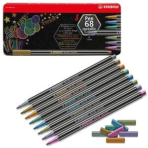 STABILO Pen 68 metallic Filzstifte farbsortiert, 8 St. STABILO Pen 68 metallic Filzstifte farbsortiert, 8 St.