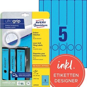 Avery L4749-20 Blaue Selbstklebende Etiketten - Etiketten zum Einkleben Avery L4749-20 Blaue Selbstklebende Etiketten - Etiketten zum Einkleben