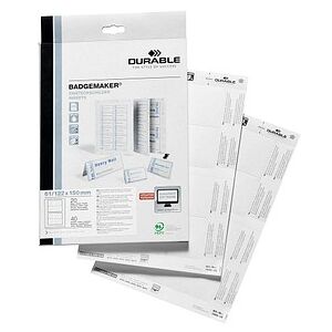 DURABLE Einsteckschilder für Namensschilder Badgemaker 15,0 x 6,1 cm, 40 St. DURABLE Einsteckschilder für Namensschilder Badgemaker 15,0 x 6,1 cm, 40 St.