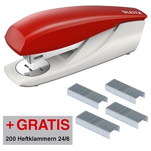 AKTION: LEITZ Heftgerät 5500 rot, 1 St. + GRATIS 200 Heftklammern 24/6 AKTION: LEITZ Heftgerät 5500 rot, 1 St. + GRATIS 200 Heftklammern 24/6