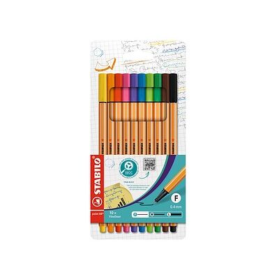 STABILO point 88 Fineliner farbsortiert 0,4 mm, 10 St. STABILO point 88 Fineliner farbsortiert 0,4 mm, 10 St.