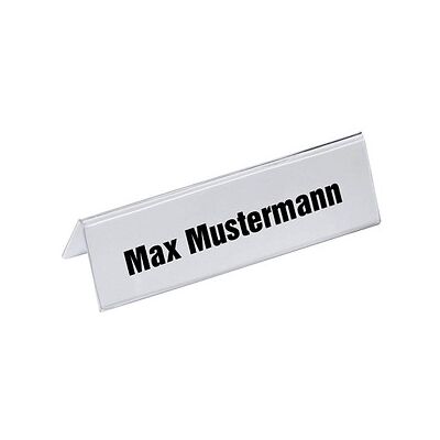 DURABLE Tischnamensschilder transparent 21,0 x 6,1 cm, 10 St. DURABLE Tischnamensschilder transparent 21,0 x 6,1 cm, 10 St.
