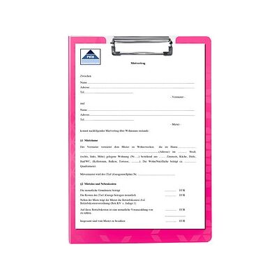LEITZ Klemmbrettmappe WOW 4199 DIN A4 pink Kunststoff, 1 St. LEITZ Klemmbrettmappe WOW 4199 DIN A4 pink Kunststoff, 1 St.