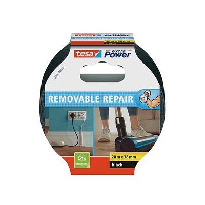 tesa ECO REPAIR Gewebeband schwarz 38,0 mm x 20,0 m 1 Rolle tesa ECO REPAIR Gewebeband schwarz 38,0 mm x 20,0 m 1 Rolle