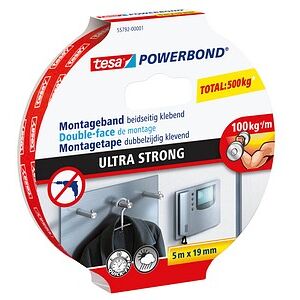 tesa Montageband POWERBOND 55792 doppelseitiges Klebeband 19,0 mm x 5,0 m, 1 Rolle