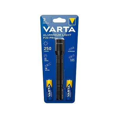 Varta F20 Pro LED Taschenlampe - 250 lm, Aluminium, Schwarz Varta F20 Pro LED Taschenlampe - 250 lm, Aluminium, Schwarz