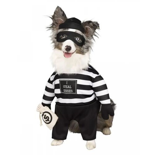 Karneval Universe Einbrecher Hunde-Kostüm für Karneval L (ca. 13 – 20 kg)