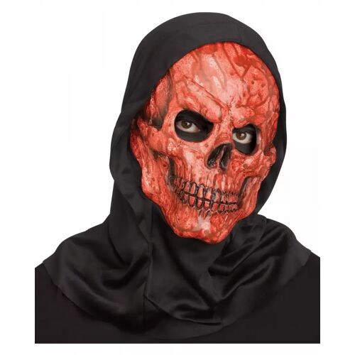 Karneval Universe Blutige Totenkopf Maske mit Kapuze als Kostümzubehör