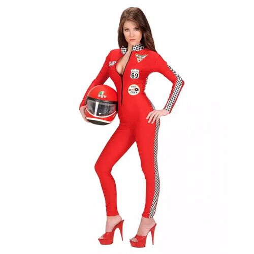 Karneval Universe Boxenluder Overall rot   Rennfahrer Anzug für Frauen S / 36