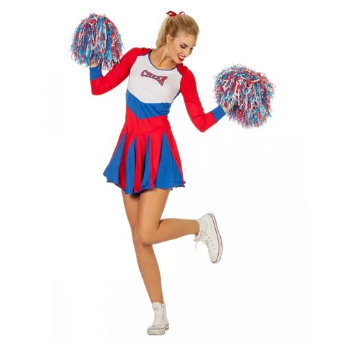 Karneval Universe Rot-blaues Cheerleader Damen Kostüm kaufen 36