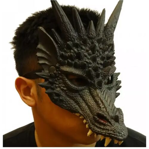 Karneval Universe Schwarze Drachen Halbmaske Fantasy Kostümzubehör