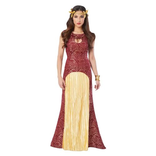 Karneval Universe Drachen Königin Kostüm rot-gold für Fasching L