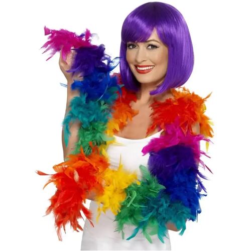 Karneval Universe Regenbogen Federboa 180cm für Gay Pride