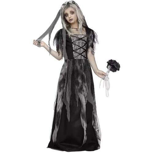 Karneval Universe Halloween Brautkleid Kinderkostüm mit Schleier  Edle Halloween Teenager Kleider M