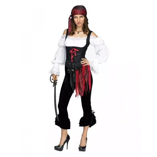 Karneval Universe Schwarze Piratin Kostümhose für Fasching M/L