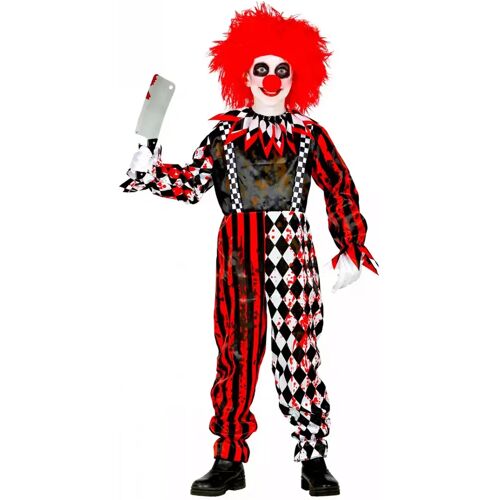 Karneval Universe Rot/Weißer Horrorclown mit Kragen Kinderkostüm ? XS / 4-5 Jahre