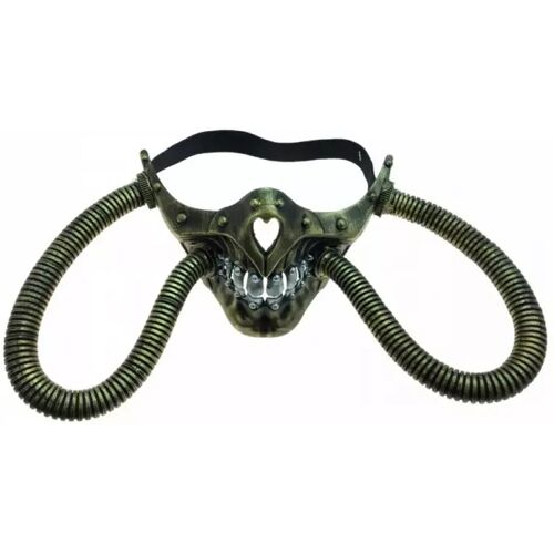 Karneval Universe Steampunk Totenkopf Halbmaske mit Schlauch ★