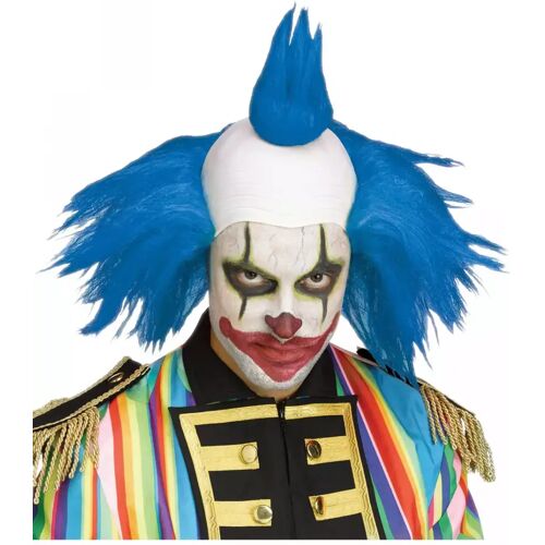 Karneval Universe Twisted Horror-Clown Perücke blau  Kostümzubehör