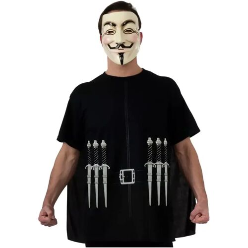 Karneval Universe V wie Vendetta T-Shirt mit Cape & Guy Fawkes Maske   V For Vendetta